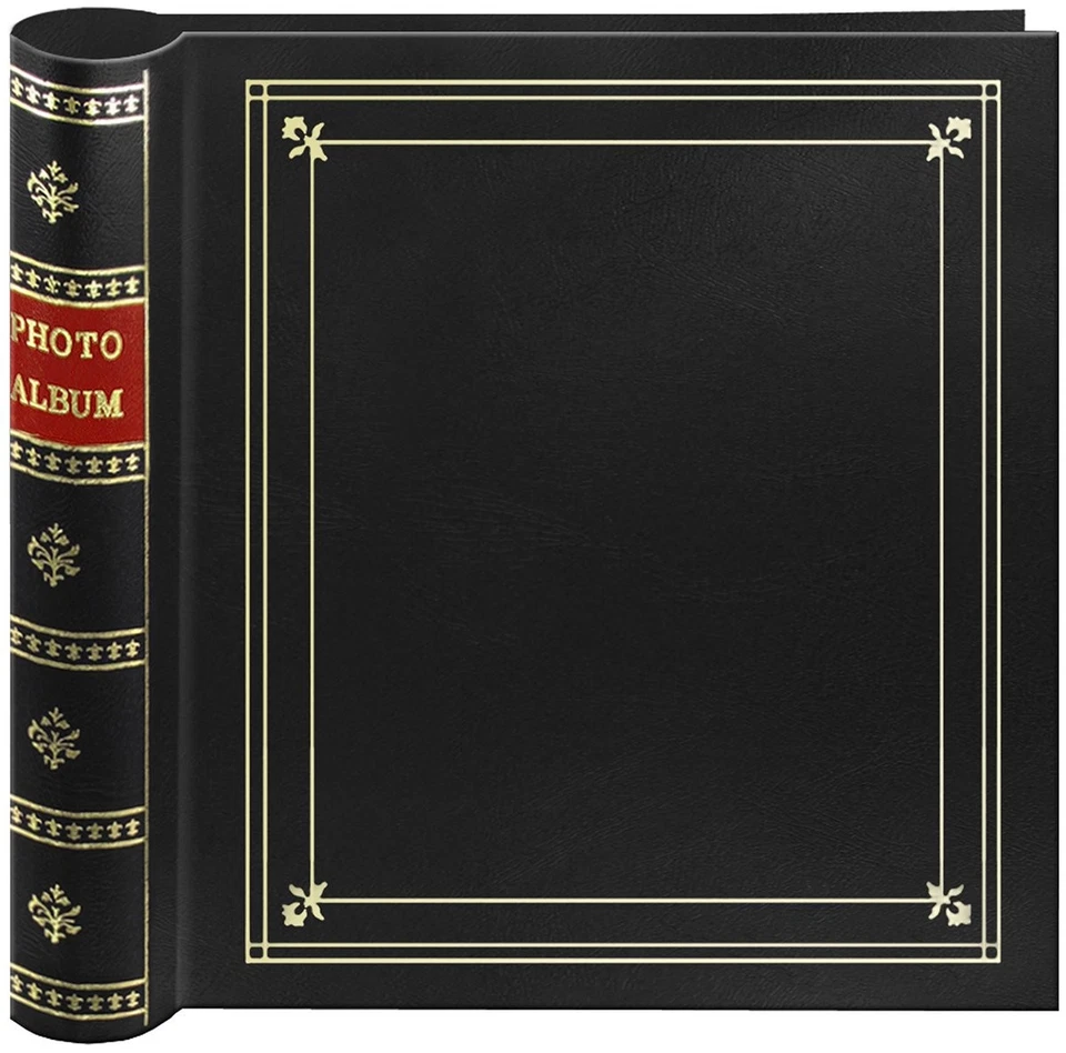 200-Pocket Coil Bound Photo Album for 4 by 6-Inch Prints, Black Leatherette w... - Image 1 of 1