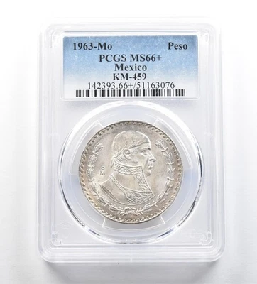 1963 Mo Mexico Peso KM-459 MS66+ PCGS *7162 - Image 1 of 3