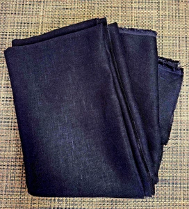 Heavy Linen Fabric, Black, 56 inches wide, 2.2 yards long - Picture 1 of 9