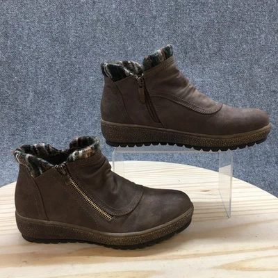 Patrizia By Spring Step Boots Womens 8 Tracie Casual Side Zip Ankle Bootie Brown - Image 1 of 4