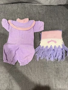 Vintage Original Cabbage Patch Kids Girl Pink Purple Snow Suit W/ Scarf - Picture 1 of 2