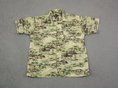 Vintage GAP Loop Collar Shirt Mens Extra Large XL Green Camp Tropical Hawaiian - Image 1 of 4