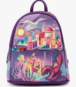 Mini Mochila Loungefly Disney La Sirenita Castillo Serie Colección Ariel - Imagen 1 de 6