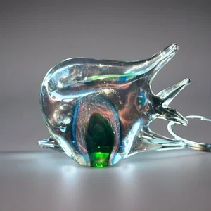 Glas Fisch Kunst Skulptur Sommerso Mid Century Modern Murano Stil - Bild 1 von 6