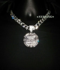 XL Last Supper Pendant with Miami Cuban Link Chain Necklace Plated CZ Jewelry - Picture 1 of 11