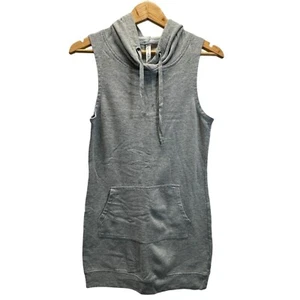 Fabletics Yukon Sweatshirt Dress Womens Medium Gray Sleeveless Pullover Hoodie - Picture 1 of 10