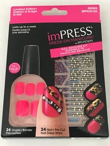 Kiss imPRESS Press-On Manicure Nails Broadway Limited Edition Pink 59065 Cha-Cha - Picture 1 of 3