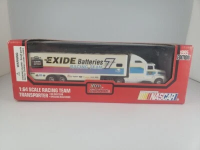Racing Champions 1994 Geoff Bodine #7 Exide Team Transporter 1/64 Diecast White - Image 1 of 4
