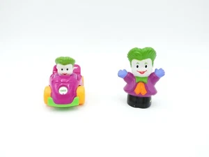 THE JOKER Wheelies Car and Little People Figure 2011 Fisher-Price Batman DC LOTTO - Foto 1 di 3