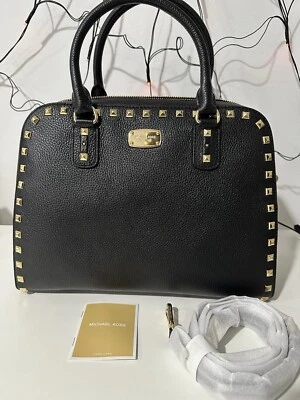Michael Kors Saffiano Leather Sandrine Black Tote - Image 1 of 4