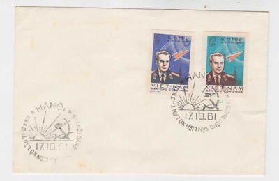 vietnam 1961 Sc 174/5 titov´s space ,set of two imperf,.FDC    r2293 - Image 1 of 2