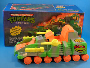 VINTAGE BOOTLEG TMNT TURTLE TANK 12" LONG * NEVER USED OLD NEW STOCK * BOXED ARG