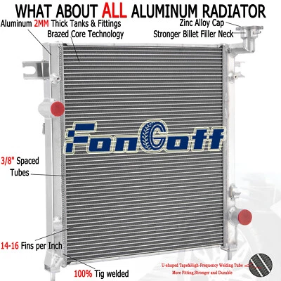 3 Row Aluminum Radiator Fit 2008-2013 Jeep Liberty 3.7L V6 2009 2010 Fongoff NEW Foto 1 de 4