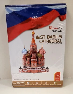 CubicFun 3D Puzzle St Basil's Cathedral Russia 173 pcs NEW Sealed 23" Tall - Image 1 of 2