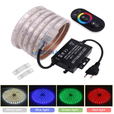 LED strip RGB 5050 110V 220V waterproof with RF Touch Remote For Home Decoration - Image 1 of 4