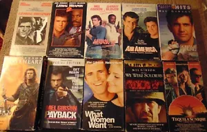 Lot of 10 MEL GIBSON VHS Tapes - Lethal Weapon 1-3 Braveheart Payback + - Imagen 1 de 1