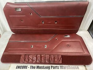 1980–1986 Ford Mustang mercury Capri Red door panels Cards Canyon manual OEM Fox