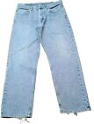 Vintage Wrangler Jeans Mens 33x30 Light Wash Faded Whiskered Distressed