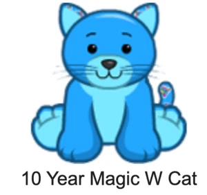 Webkinz Classic 10 Year Magic W Cat Code Only Promo Kinz HTF Virtual Pet - Picture 1 of 2