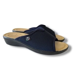 Sandalias sin cordones Flyflot Anatomic para mujer 38/7,5 Vera Pelle azul punta abierta nuevas sin caja - Imagen 1 de 9
