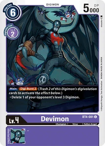 Devimon BT4-081 C Great Legend Digimon TCG - Picture 1 of 2