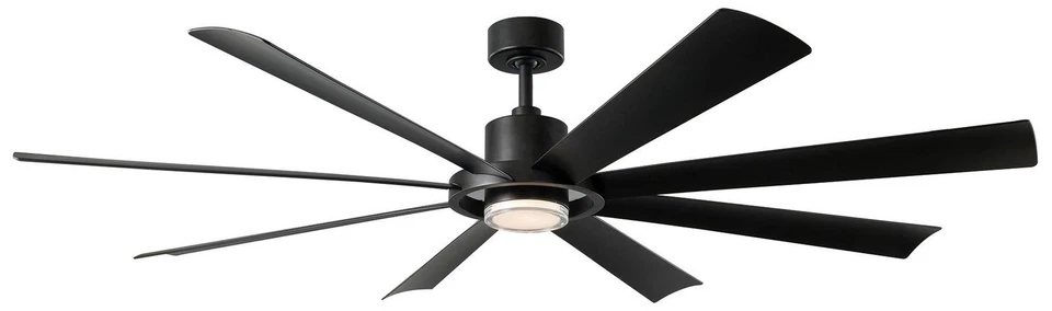 72" Modern Forms Aura Matte Black LED Smart Ceiling Fan - Image 1 of 1