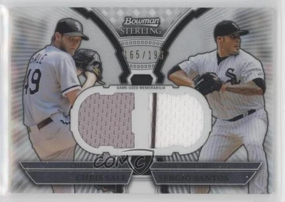 2011 Bowman Sterling Dual Relics Box Loader Chris Sale Sergio Santos Rookie RC - Image 1 of 2