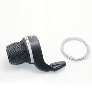 6 Speed Bike Turn Handle Shifters Compatible with Bicycle Derailleurs Black - Picture 1 of 12