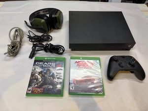 Microsoft Xbox One X 1TB Console Gaming System Black OEM Controller Power HDMI - Picture 1 of 8