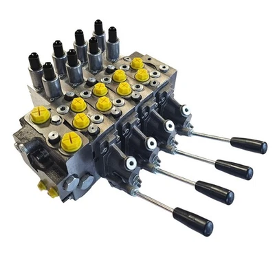 Akon 4 Section Prop LS Hydraulic Manifold Manual 12VDC - Image 1 of 4