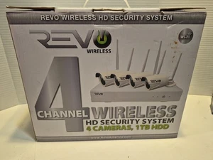 REVO 4 Channel Wireless Security System with 4 Cameras & 1 TB hard Drive - Picture 1 of 6