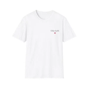 T-Shirt personalizzata odio tutti con cuore maglia divertente sarcastica unisex - Imagen 1 de 4