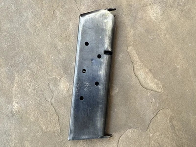 Colt 45 AUTO 1911 45acp BLUE Early Magazine Pinned Base Pre WWII sn 711 - Image 1 of 4