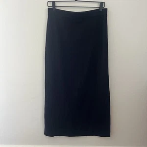 Garnet Hill Women’s Cozy Sweater Maxi Skit Wool Blend Black Size Small - Picture 1 of 7