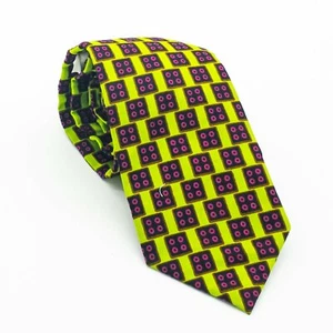 Bright Green Print African Print Tie - Picture 1 of 3