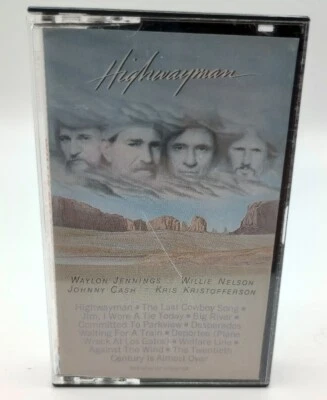 Highwaymen Cassette 1985 Willie Nelson Johnny Cash Waylon Jennings Used - Image 1 of 3
