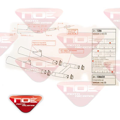 MARMITTA SCARICO silenziatore KAWASAKI Z 440 LTD SITO 1286 + compensatori Z440 - Imagen 1 de 4