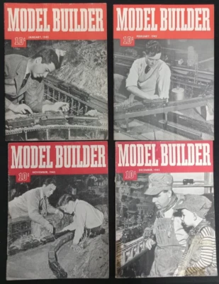4 VTG 1945 MODEL BUILDER MAGAZINES LIONEL TRAIN RAILROAD - Image 1 of 2