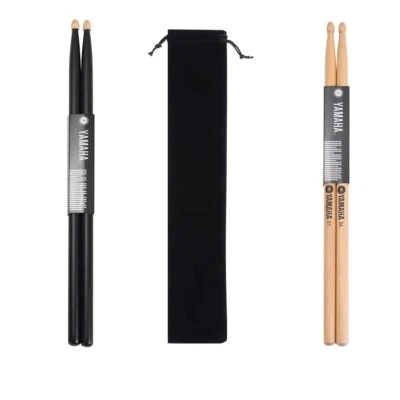 Drum Sticks 5A YAMAHA Maple Wood Practice Drumsticks Black,maple wood, stick bag - Image 1 of 4