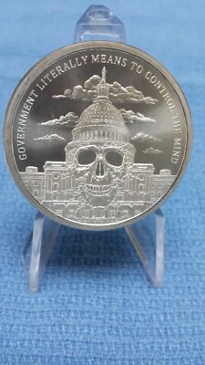 2018 Government Mind Control 1 oz. BU Silver Shield Mini Mintage - Image 1 of 4