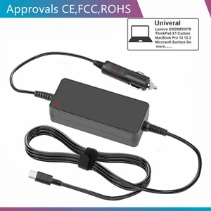 CAR Charger for Lenovo T480 T570 T580 TP25 X270 X280 USB Type C PD3 DC Adapter - Picture 1 of 11