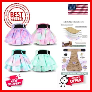 Washable Female Dog Diapers Skirt4 Pcs - Reusable Doggie Diapers with Adjusta... - Picture 1 of 9
