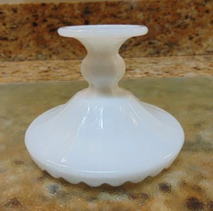 Milk Glass Candlestick Holder Vintage White 1940's - Picture 1 of 7
