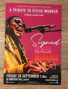 Signed Sealed Delivered Tribute To Stevie Wonder Flyer De Montfort Hall 28/9/18 - Picture 1 of 2