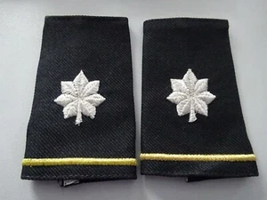 US Schulterklappen Überziehschlaufen Black Short Shoulder Marks  Lt. Colonel  - Picture 1 of 3