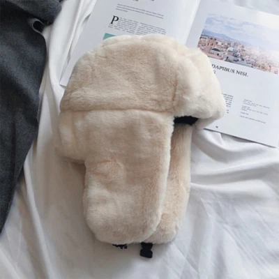 Унисекс Ушанка траппер шляпа искусственного меха пушистый ветрозащитный мягкий лыж крышка сгустить зима - Изображение 1 из 4