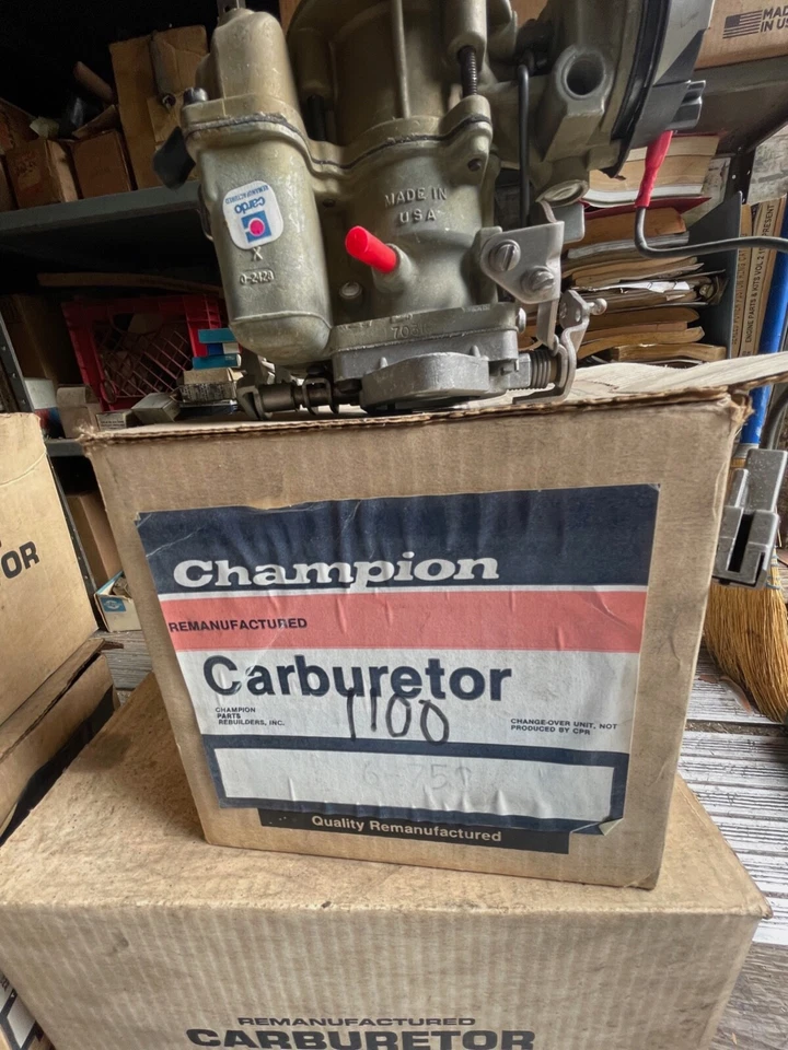 6-758 Carter 1bbl carb carburetor  Keller 1975 ford mercury 6 cylinder - Image 1 of 1