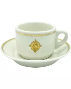 San Domenico Palace Taormina Italy Hotel Demitasse Cup & Saucer White Lotus - Picture 1 of 13