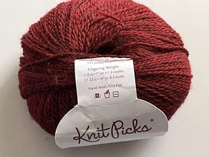 Strickplektren Palette Finger Peruanisches Highland Wolle Garn Granat Heide 231 Yds - Bild 1 von 4