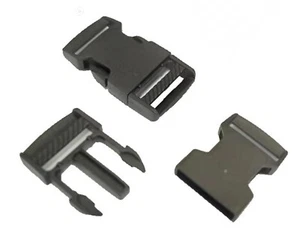 Side Release Buckle Black Plastic Fastener Squeeze Buckle Clip 20mm - 50mm - Picture 1 of 5